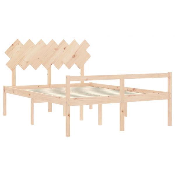 Seniorenbett mit Kopfteil 140x200 cm Massivholz