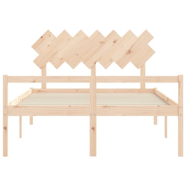 Seniorenbett mit Kopfteil 140x200 cm Massivholz