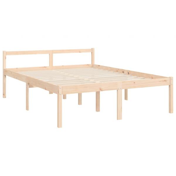 Seniorenbett mit Kopfteil 140x200 cm Massivholz
