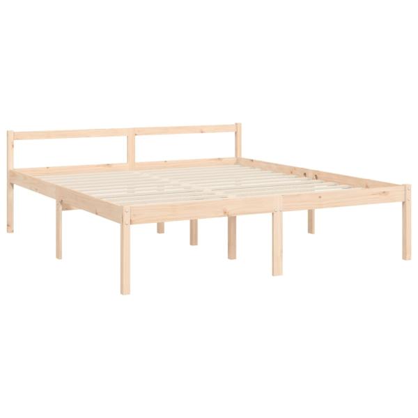 Seniorenbett mit Kopfteil Super Kingsize Massivholz