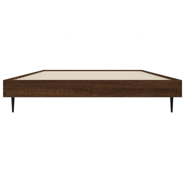 Bettgestell Braun Eichen-Optik 90x200 cm Holzwerkstoff