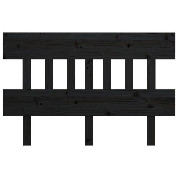 Bett-Kopfteil Schwarz 138,5x3x81 cm Massivholz Kiefer