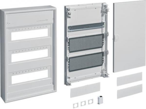 ARDEBO.de Hager VA36APZ Volta Aufputzverteiler IP30 für APZ-Anwendung, 3-reihig, mit Tür und RJ45-Buchse