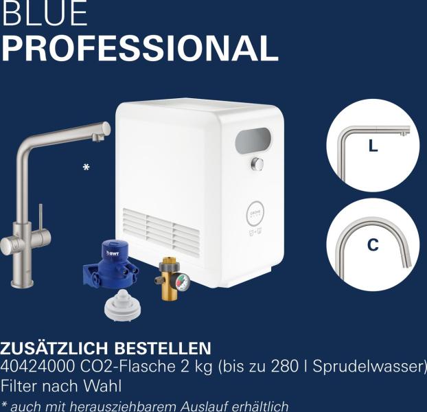 GROHE Blue Professional StarterKit, C-Auslauf, Bluetooth/WIFI, chrom (31323002)