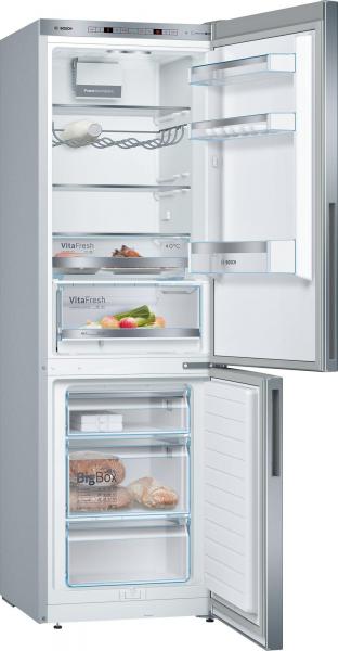 Bosch KGE36ALCA Serie 6 Stand Kühl-Gefrierkombination, 60 cm breit, 308 L, LowFrost, VitaFresh, LowFrost, Edelstahl-Optik