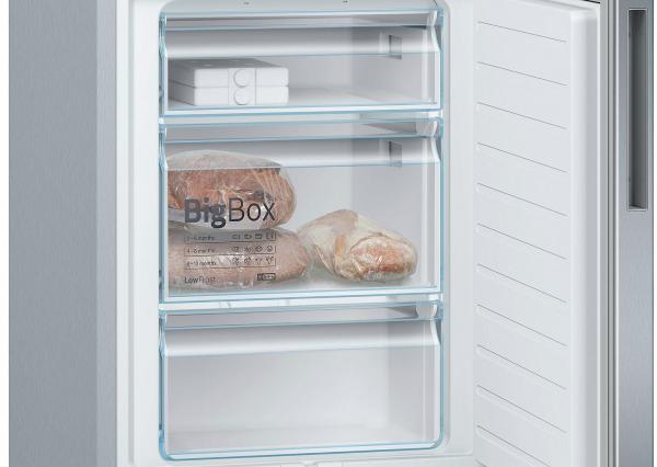 Bosch KGE36ALCA Serie 6 Stand Kühl-Gefrierkombination, 60 cm breit, 308 L, LowFrost, VitaFresh, LowFrost, Edelstahl-Optik