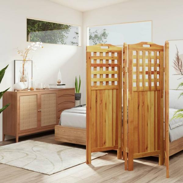 ARDEBO.de - 4-tlg. Paravent 162x2x115 cm Massivholz Akazie