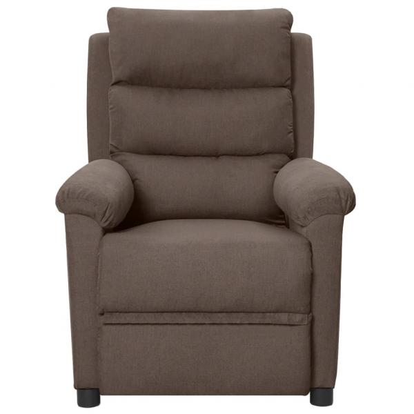 Massagesessel Elektrisch Taupe Stoff