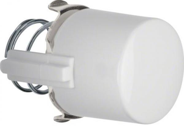 ARDEBO.de Berker 1225 Tasterknopf für Drucktaster und Lichtsignal E10 1930/Glas/Palazzo, polarweiß glänzend