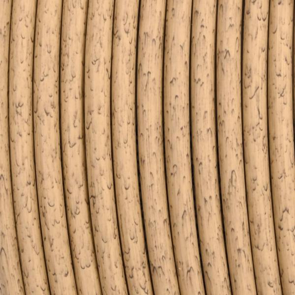 3-tlg. Garten-Lounge-Set mit Kissen Beige Poly Rattan