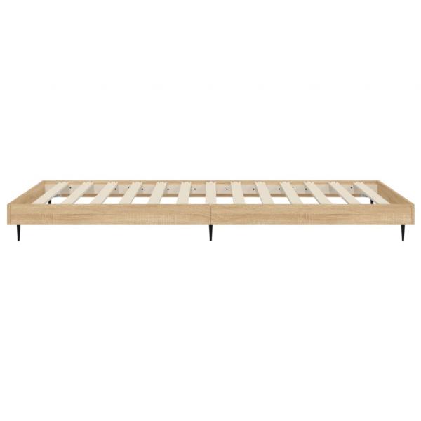 Bettgestell Sonoma-Eiche 100x200 cm Holzwerkstoff