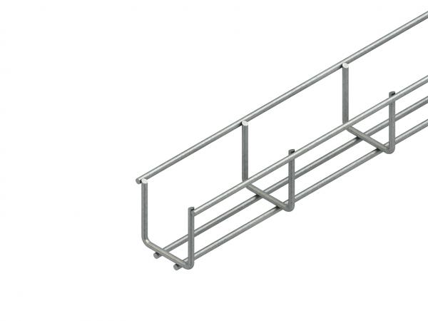 ARDEBO.de - GRS 60.060 E3 Mini-Gitterrinne, U-förmig, 60x60x3000 mm, Draht-Ø 4,5 mm, Edelsta