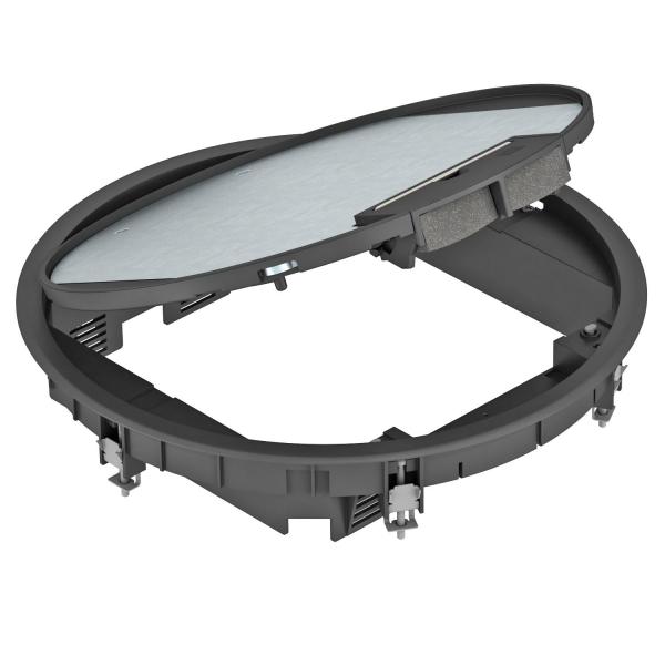 ARDEBO.de - GESR9 U 9011 Geräteeinsatz für Universalmontage 324x61, PA, graphitschwarz, RAL 