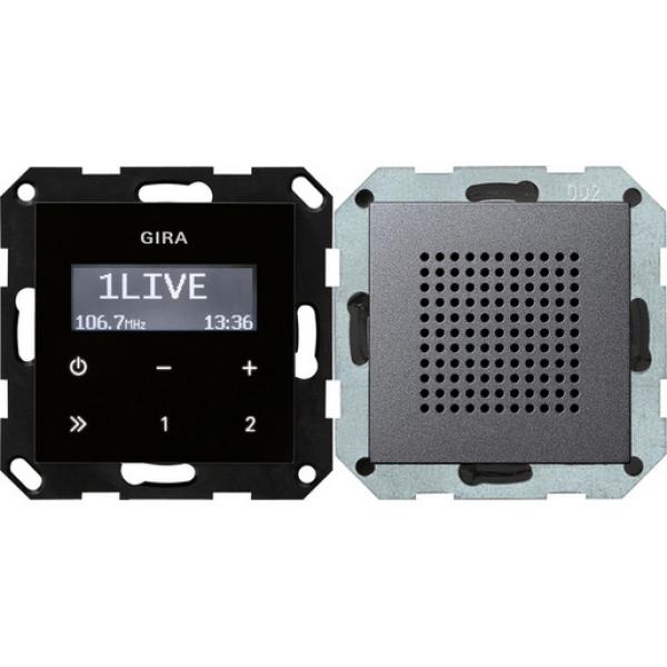Gira 228028 UP-Radio RDS Lautsprecher System 55 Anthrazit