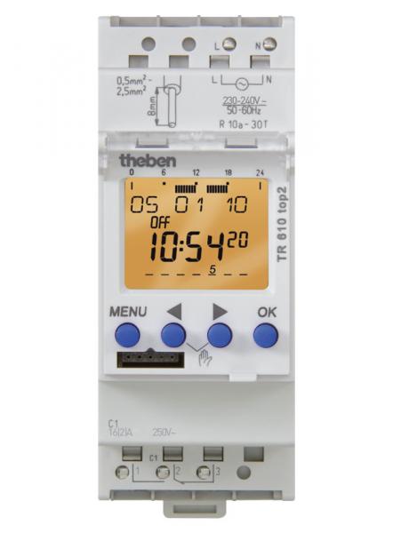 ARDEBO.de - TR 610 top2 G Reiheneinbau-Digital-Zeitschaltuhr 1 Kanal, 7 Tage, Textzeile, Ste