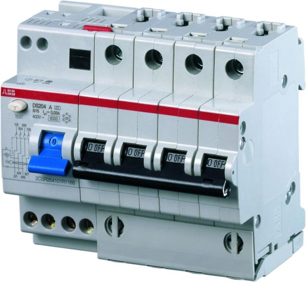 ARDEBO.de - DS204 A-B16/0.03 DS204A-B16/0,03 FI/LS-Kombination 6kA,4P,Typ A,B 16A,30mA