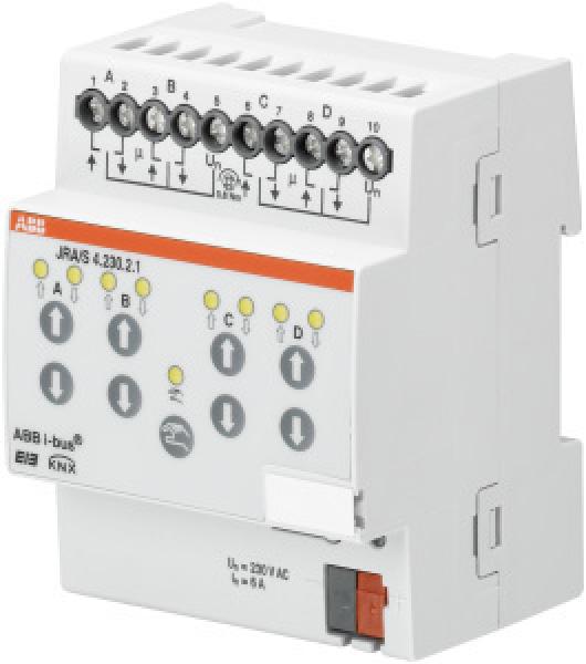 Abb JRA/S4.230.2.1 JRA/S4.230.2.1 Jalousie-/Rollladenaktor, 4fach, 230 V AC, manuell