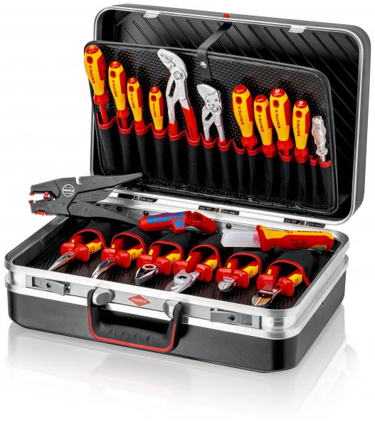 ARDEBO.de - 00 21 20 Werkzeugkoffer "Vision 24" Elektro ABS-Koffer 20-tlg., Farbe schwarz 48