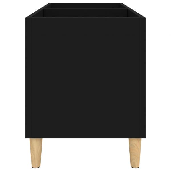Plattenschrank Schwarz 74,5x38x48 cm Holzwerkstoff