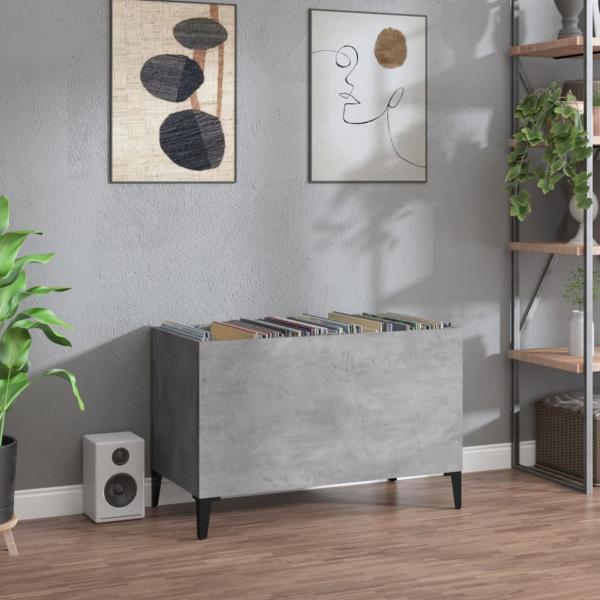 ARDEBO.de - Plattenschrank Betongrau 74,5x38x48 cm Holzwerkstoff