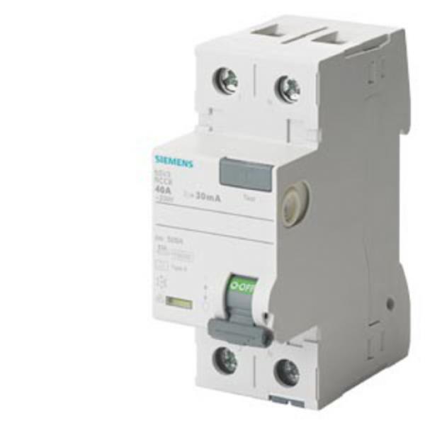 Siemens 5SV3111-6 FI-Schutzschalter, 2-polig, Typ A, In: 16 A, 10 mA, Un AC: 230 V