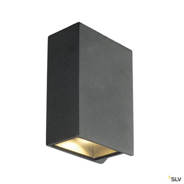 Slv 232445 QUAD UP/DOWN 15, Wandleuchte, LED, 3000K, IP44, eckig, up/down, anthrazit