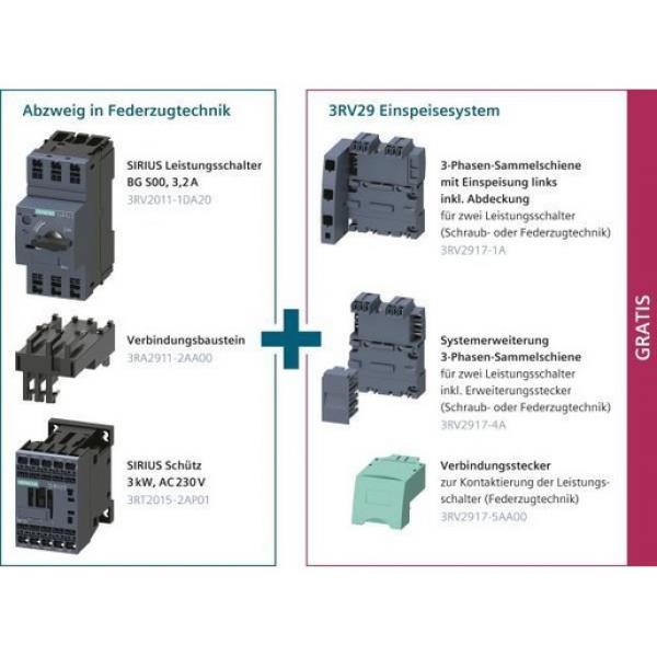 ARDEBO.de - 3RA9012-7AA01 Starterpaket für einen Abzweig in Federzugtechnik mit Einspeisung