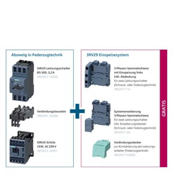 Siemens 3RA9012-7AA01 Starterpaket für einen Abzweig in Federzugtechnik mit Einspeisung