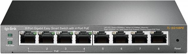 ARDEBO.de - TL-SG108PE TP-Link TL-SG108PE 8-Port Gigabit Desktop POE Smart Switch