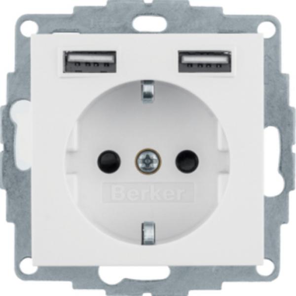 ARDEBO.de - 48031909 Steckdose SCHUKO/USB A-A, S.1/B.x, pw