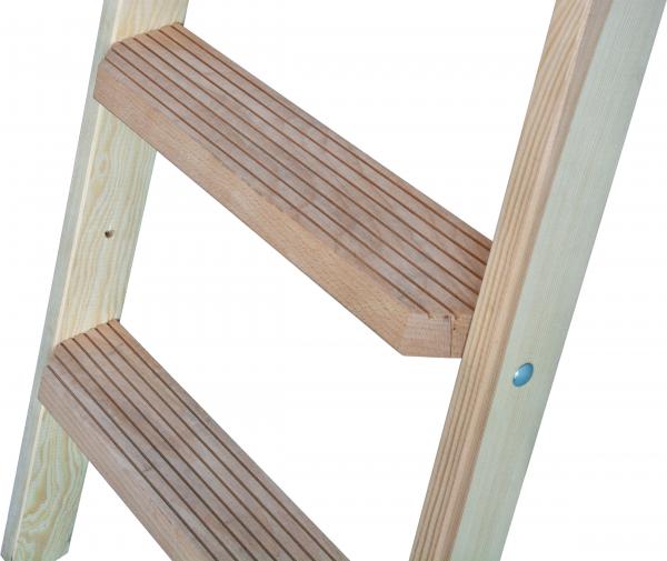 Krause 818317 Holz Stufen/Sprossen Doppelleiter 2x4