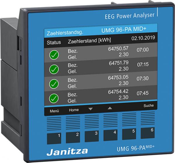 ARDEBO.de - UMG 96-PA-MID+ Modular erweiterbarer Netzanalysator mit MID und Zählerstandsgang