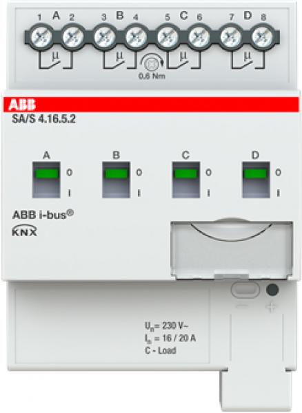 Abb SA/S4.16.5.2 SA/S4.16.5.2 Schaltaktor, 4fach, 16 A, C-Last, REG