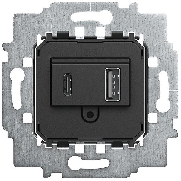 Busch-jaeger 6475 U 6475 U Netzteil-Einsatz, USB A+C