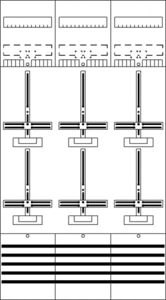 Striebel & John DF39B6 DF39B6 Zählerfeld 9RE 6Z vorverdrahtet mit Zählerkreuz