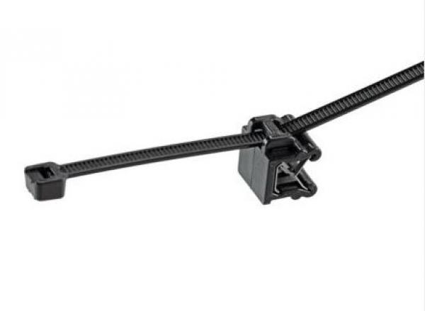 Panduit CMSA24-2S-D300 EdgeClip/Kabelbinder(Seite),Schwarz,Hohe Hitze/UV PA6.6,3-6mm,0°, (Menge: 500 Stück je Bestelleinheit)