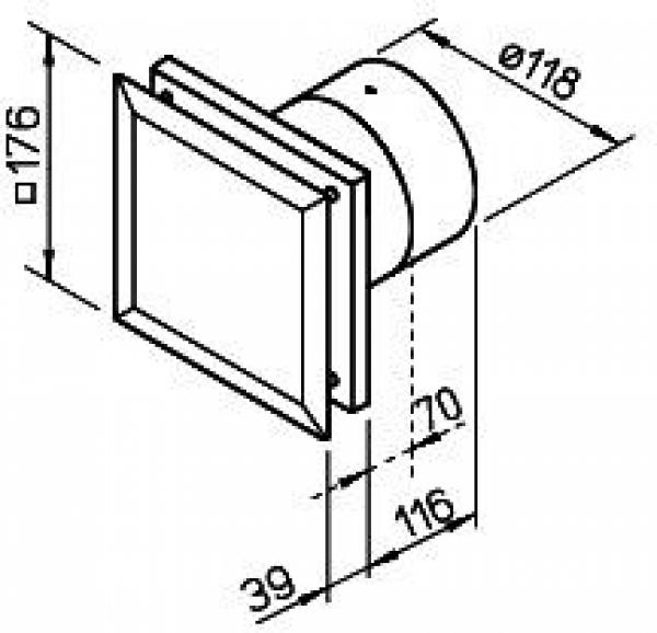 Helios M1/120 P Minivent DN120 Badlüfter mit Präsenzmelder (6363)