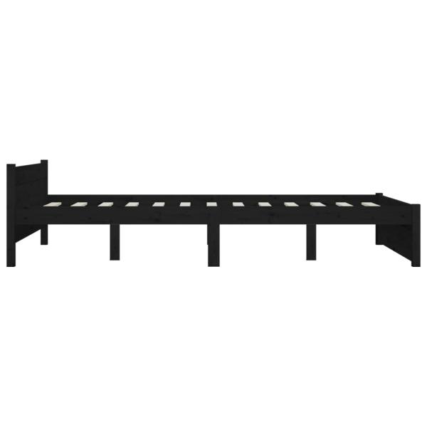 Bett mit Schubladen Schwarz 150x200 cm