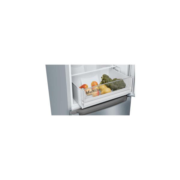 Bosch KGN33NLEB Serie 2 Stand Kühl-Gefrierkombination, 60cm breit, 282l, NoFrost, FreshSense, Edelstahl-Optik