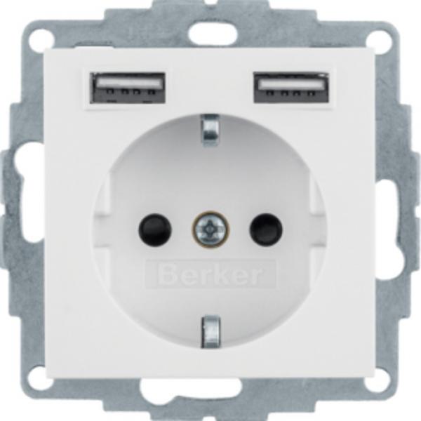 ARDEBO.de - 48036089 Steckdose SCHUKO/USB A-A, Q.x, pw. samt