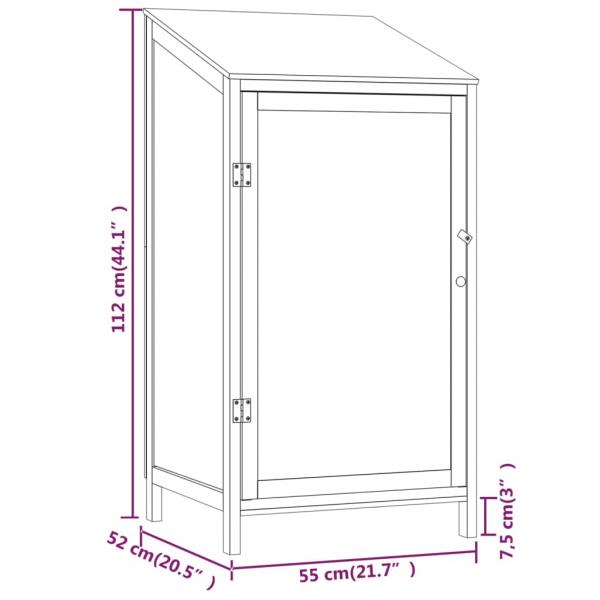 Geräteschuppen 55x52x112 cm Massivholz Tanne
