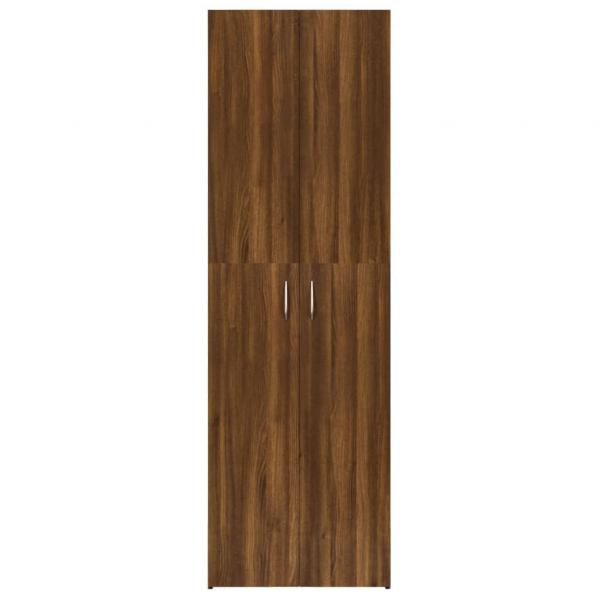 Büroschrank Braun Eichen-Optik 60x32x190 cm Holzwerkstoff