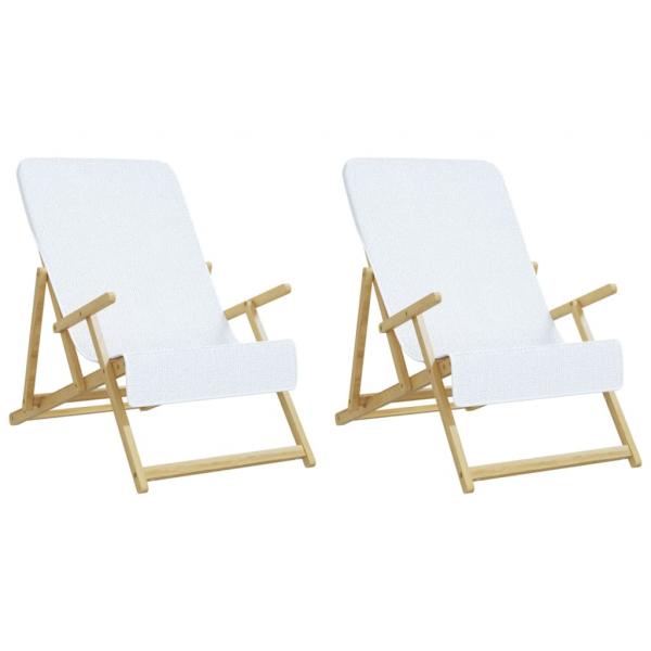 Strandtücher 2 Stk. Weiß 60x135 cm Stoff 400 GSM