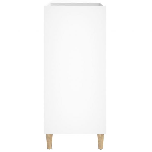 Plattenschrank Weiß 84,5x38x89 cm Holzwerkstoff