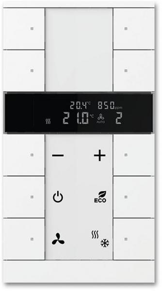ARDEBO.de Busch-Jaeger SBC/U10.0.11-84 Raumtemperaturregler mit CO2/Feuchte-Sensor und Bedienfunktion 10-fach (2CKA006330A0011)