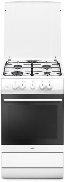 ARDEBO.de Amica SHGG 11559 W EEK: A Gas-Standherd, 50 cm breit, 56 L, CoolDoor2, Clean Emaillierung, Knebelsteuerung, weiß