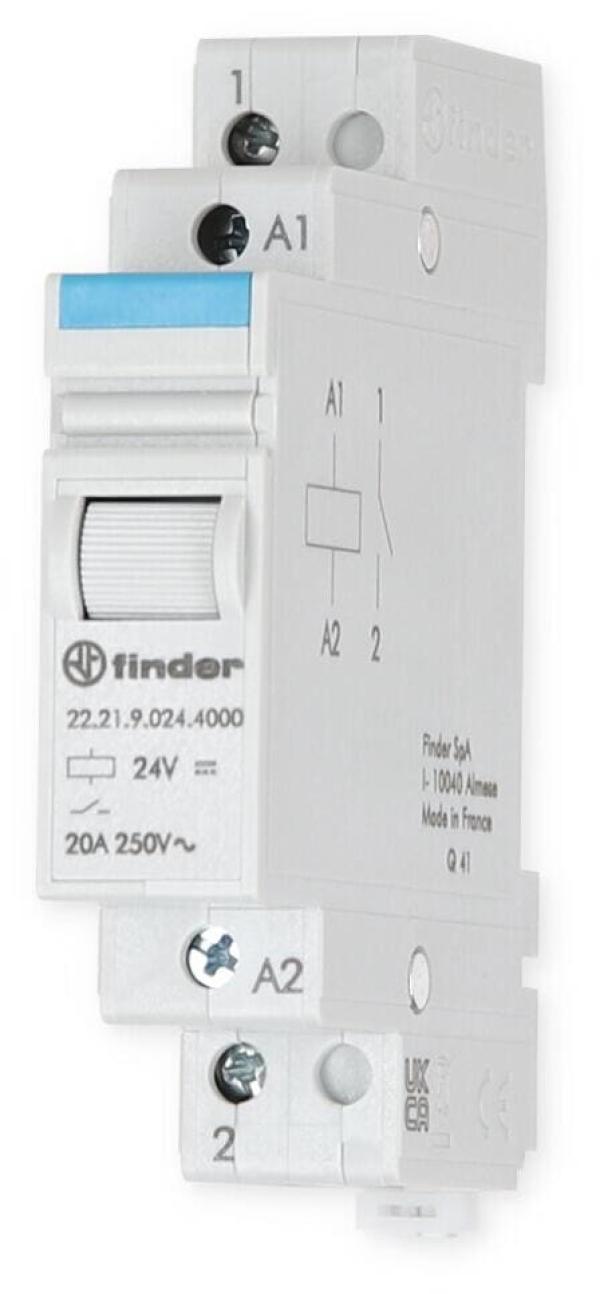 Finder 22.21.9.024.4000 Installationsrelais, Serie 22.21, 24V (222190244000)