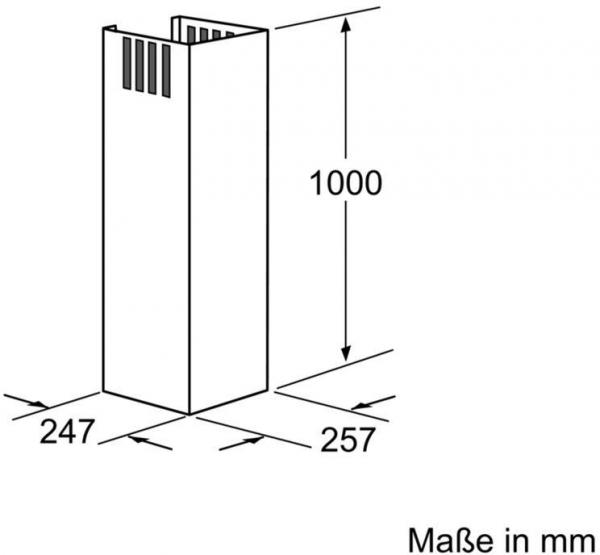 Bosch DHZ1225 Kaminverlängerung, 1000 mm, Edelstahl