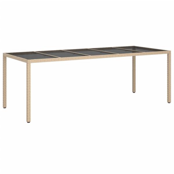 9-tlg. Garten-Essgruppe mit Kissen Beige Poly Rattan