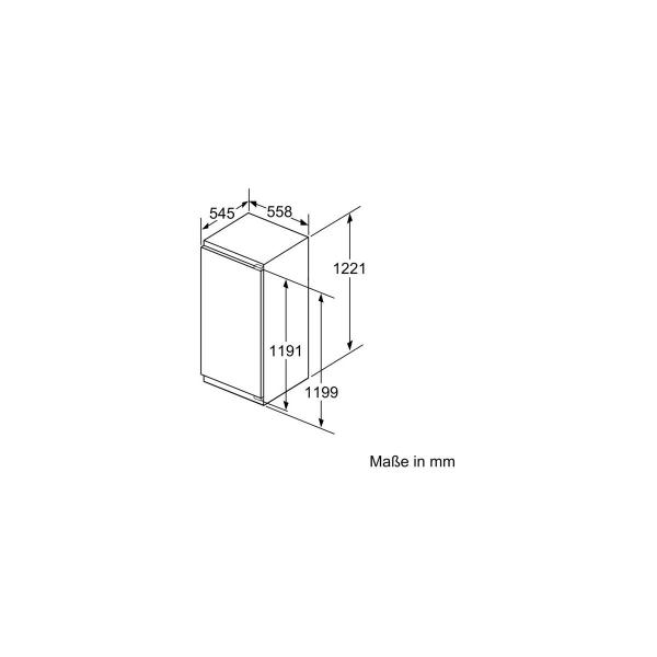 Bosch KIF41ADD0 EinbauKühlschrank, Nischenhöhe: 122,5cm, 187l, Festtürtechnik, Supercooling, LED-Beleuchtung, weiß